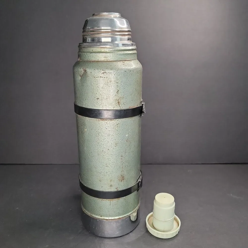 Vintage 1978 Stanley Aladdin Thermos Green A-944C Made in USA Missing Lid PARTS